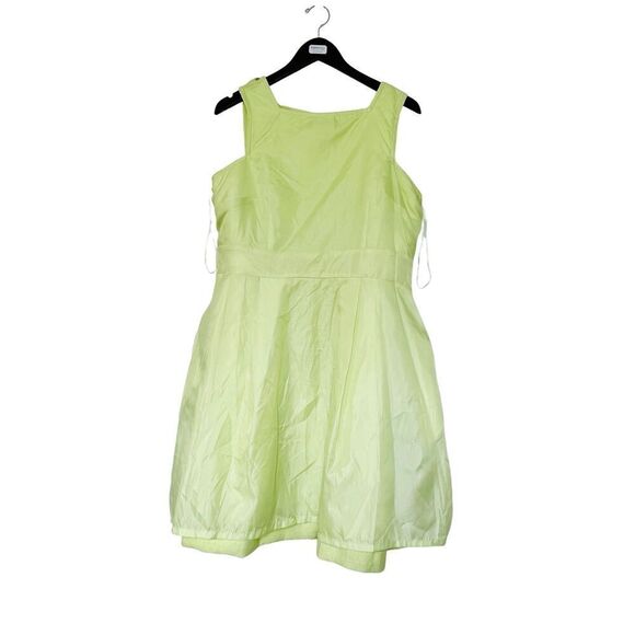 Heidi Weisel Fit & Flare Green Textured Sleeveless Geometric Dress 14 Pastel NWT - Picture 5 of 9